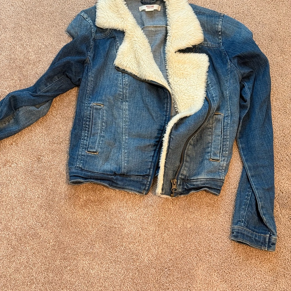 Mossimo Supply Co Blue and Cream Teddy Jacket